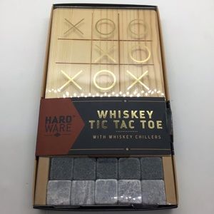 Hardware Whisky Tic Tac Toe with Whiskey Rocks Game, Whiskey stones
